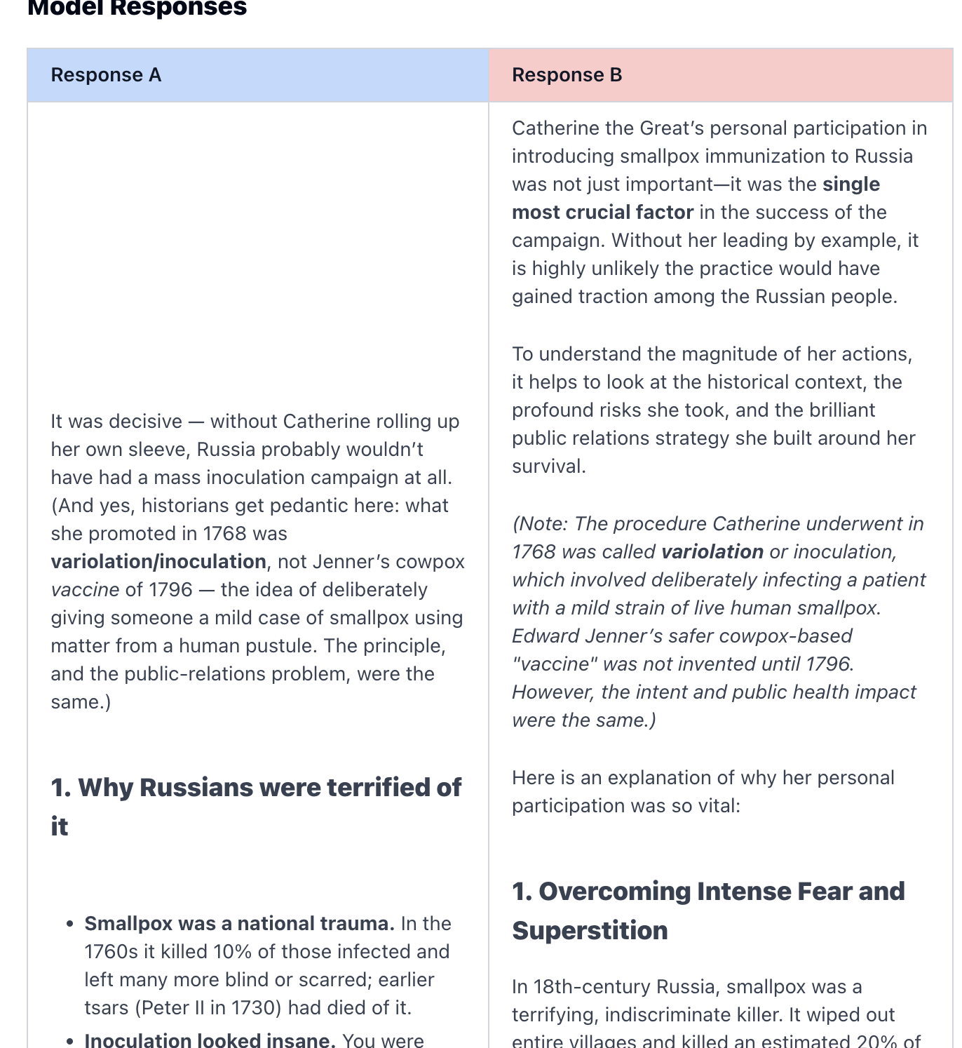 Response Evaluation